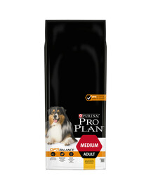 Purina Pro Plan Medium Adult 14 kg - granule pro dospělé psy středních plemen