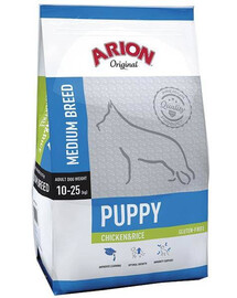 Arion Original Puppy Medium Chicken & Rice 12 kg bezlepkové granule pre šteňatá stredných plemien