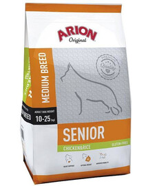 Arion Original Senior Adult Chicken & Rice 12 kg granule pre starších psov stredných plemien