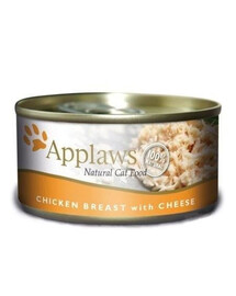 Applaws Natural Cat Food Chicken & Cheese 70g - mokré krmivo pre mačky s kuracím mäsom a syrom 70g