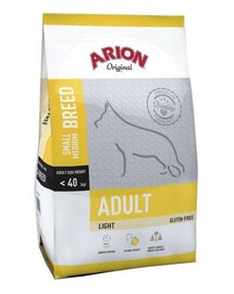Arion Original Adult Small/Medium Light 12 kg - granule pro dospělé psy malých a středních plemen se sklonem k přibírání na váze