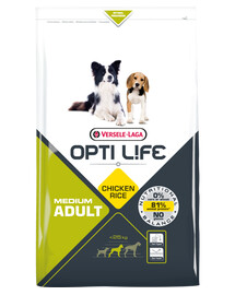 Versele-Laga Opti Life Adult Medium 12,5 kg - krmivo pro dospělé psy středních plemen