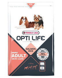 Versele-Laga Opti Life Adult Skin Care Mini 7,5 kg granule pre psy malých plemien