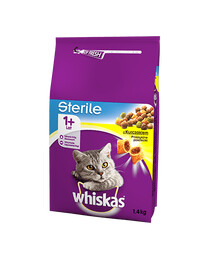 Whiskas Sterile Chicken 1,4 kg granule pre sterilizované mačky s kuracím mäsom