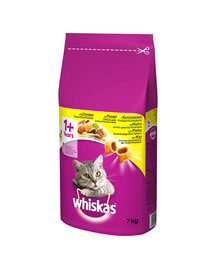 Whiskas ( 1+ rokov ) s kuracím mäsom 7kg - suché krmivo pre mačky staršie ako 1 rok s kuracím mäsom 7kg