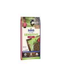 Bosch Sensitive Lamb & Rice granule pre psov s citlivým zažívaním s jahňacím mäsom a ryžou 15 kg