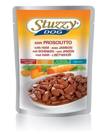 Versele-Laga Stuzzy Dog 100g - mokré krmivo pro psy se šunkou v omáčce 100g