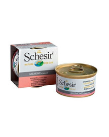 Schesir krmivo pro kočky v konzervě s lososem ve vlastní omáčce - 85 g