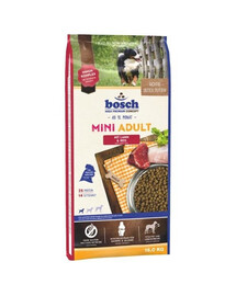 Bosch Mini Adult Lamb & Rice 15 kg - suché krmivo pro dospělé psy malých plemen 15 kg