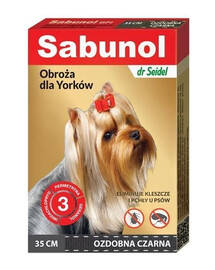 Dermapharm sabunol dekorativní obojek proti klíšťatům a blechám černý 35 cm