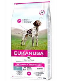 Eukanuba Dog Dry All Working & Endurance Chicken granule pre psov s kuracím mäsom 15 kg