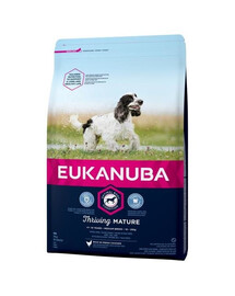 Eukanuba Thriving Mature Medium Breed Chicken granule pre psy kuracie 15 kg