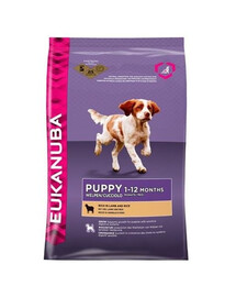 Eukanuba Dog Puppy All Breeds Lamb & Rice Bag 2,5kg