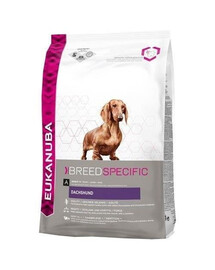 Eukanuba Dog Dry Breed Specific All Dachshund Chicken 2,5 kg - suché krmivo pro psy 2,5 kg