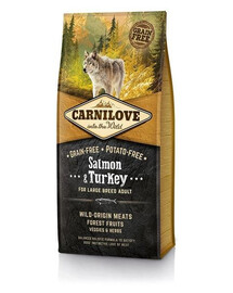 Carnilove Salmon & Turkey For Large Breed Adult 12 kg - granule pro dospělé psy velkých plemen s lososem a krůtou