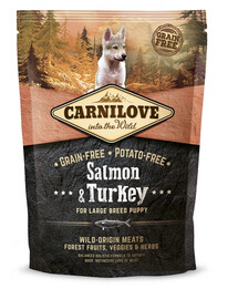 Carnilove Salmon & Turkey For Large Breed Puppies 1,5 kg granule pre šteňatá veľkých plemien s lososom a morkou