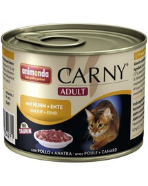 Animonda Carny Adult Rind Huhn + Entenherzen 200g - mokré krmivo pre dospelé mačky s hovädzím, kuracím a kačacím mäsom 200g