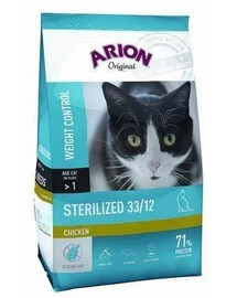 Arion Original Weight Control Cat Sterilised Chicken 2 kg - suché krmivo pro sterilizované kočky s kuřecím masem2kg