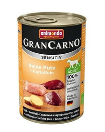 Animonda Grancarno Sensitiv Reine Pute + Kartoffeln 400g - vlhké krmivo pro citlivé psy s krůtím masem a bramborami 400g