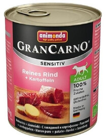 Animonda Grancarno Sensitiv Reines Rind + Kartoffeln 800g - vlhké krmivo pro citlivé psy s hovězím masem a bramborami 800g