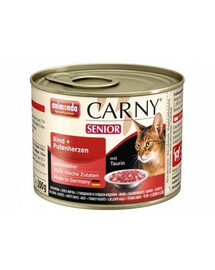 Animonda Carny Senior Rind + Putenherzen 200g - vlhké krmivo pro starší kočky s hovězím masem a krůtími srdíčky 200g