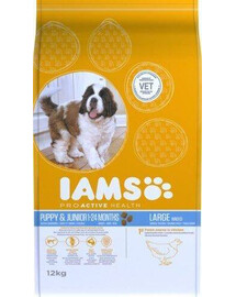 IAMS ProActive Health Puppy & Junior Large Breed Chicken 12 kg