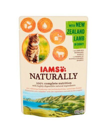IAMS granule pre dospelú mačku s novozélandským jahňacím v omáčke 85 g