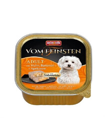 Animonda Vom Feinsten Adult mit Huhn Bananen Aprikosen 150 g paštéta pre dospelých psov s kuracím mäsom, banánom a marhuľami