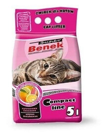 Super Benek Standard Line Citrus Freshness 5 l - stelivo pro kočky s vůní citronu 5l