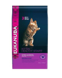 Eukanuba Kitten Healthy Start Rich in Chicken 2 kg - suché krmivo pro kočky s kuřecím masem 2 kg