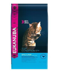 Eukanuba Cat Top Condition 7+ Rich in Chicken 10 kg granule pre mačky