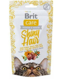 BRIT Care Cat Snack Shiny Hair maškrta pre mačky 50 g