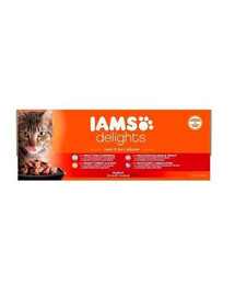 IAMS Cat Delights Adult All Breeds Land&Sea in Jelly Pouch 48x 85 g
