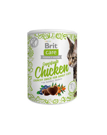 Brit Care Cat Snack Superfruits Chicken 100g - pamlsky pro kočky s kuřecím masem 100g