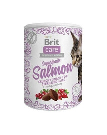Brit Care Cat Snack Superfruits Salmon 100g - pamlsky pro kočky losos 100g