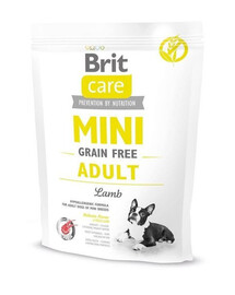 Brit Care Mini Grain Free Adult Lamb 400g - suché krmivo pro dospělé psy malých plemen s jehněčím masem 400g