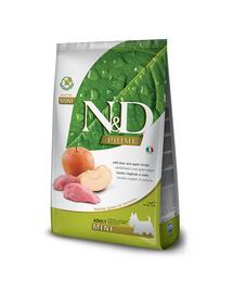 Farmina N&D Prime Dog Wild Boar Apple Adult Mini 7kg - suché krmivo pre dospelých psov malých plemien Diviačie jablko 7kg