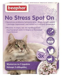 Beaphar No Stress Spot on 3x 0,4 ml upokojujúce kvapky pre mačky