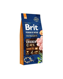 Brit Premium By Nature Senior Small/Medium Kuracie granule pre staršie psy malých a stredných plemien s kuracím mäsom 15 kg