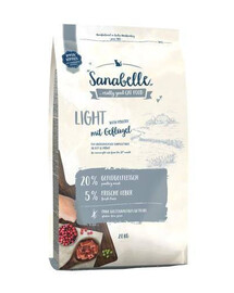 BOSCH SANABELLE Light granule pre mačky s nadváhou a hydinou 2 kg