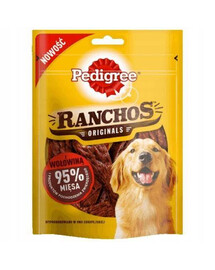 PEDIGREE Ranchos Originals maškrta pre psov s hovädzím mäsom 7x70 g