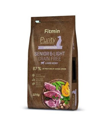 Fitmin Purity Senior&Light Grain Free Lamb - granule bez obilovin pro starší psy 12 kg