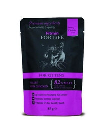 Fitmin For Life For Kittens kuracie mäso 85 g kapsička pre mačiatka