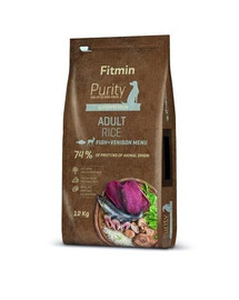 Fitmin Purity Adult Rice Fish & Venison 12 kg - granule pro dospělé psy