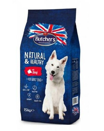 Butcher's Natural & Healthy Dog Dry with Beef granule pre psy s hovädzím mäsom 15 kg