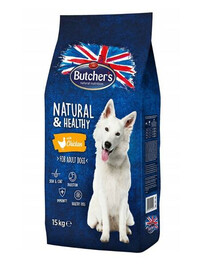 Butcher's Natural & Healthy Dog Dry with Chicken 15 kg granule pre psy s kuracím mäsom