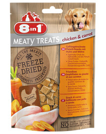 8v1 Dog Freeze Dried Chicken Carrots 50 g maškrta pre psov
