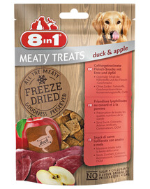 8in1 Dog Treats Freeze Dried Duck Apple psie desiata kačacie prsia s jablkom 50 g