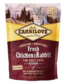 CARNILOVE Cat fresh Chicken&Rabbit granule pre dospelé mačky bez obilnín s kuracím mäsom a králikom 400 g
