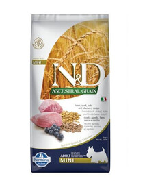 Farmina N&D Ancestral Lamb Blueberry Adult Mini 7 kg granule pre dospelých psov malých plemien jahňacie
